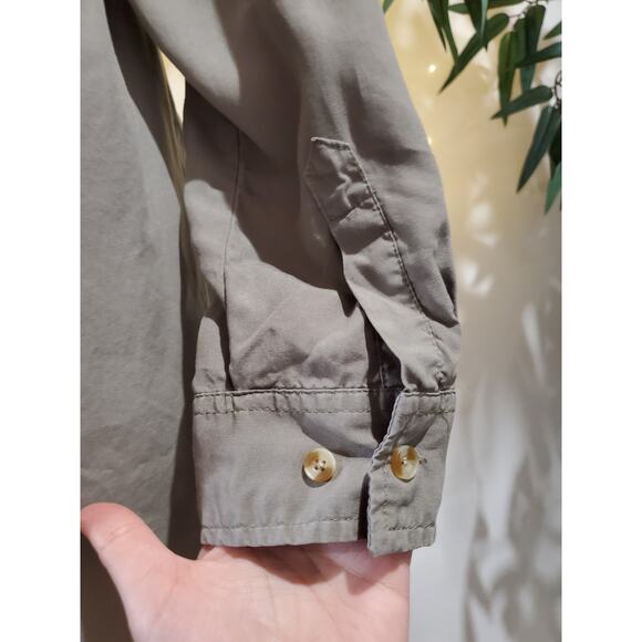 Thread & Supply Women's L Better Days Slate Green Button-Down Mini Shirt Dress - Picture 6 of 11